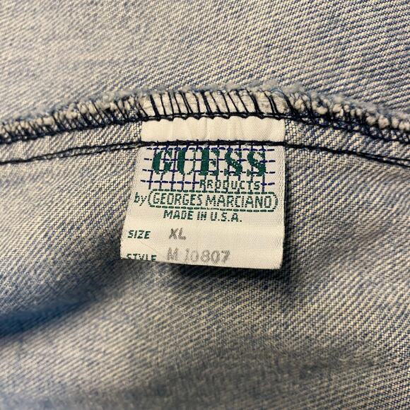 Georges Marciano Guess USA Denim Jacket Men’s XL Vintage 80s 90s triangle Logo - Picture 9 of 10